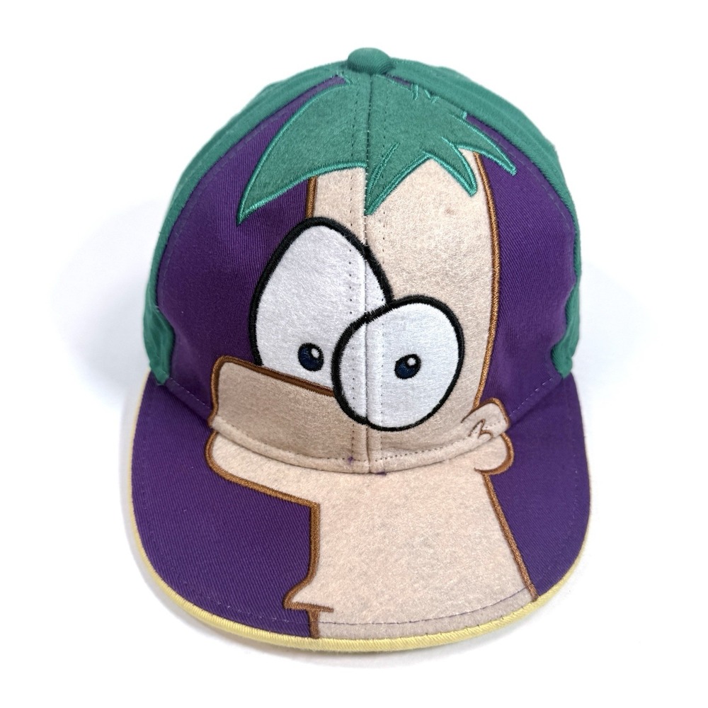 Disney Phineas and Ferb Ferb Hat Felt Face Fitted Cap Green Purple Youth